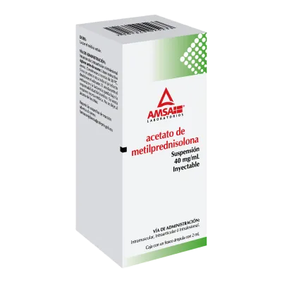 ACETATO DE METILPREDNISOLONA 40MG 1AMP AMSA        