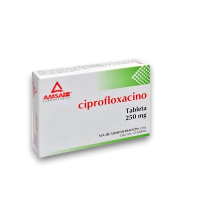 CIPROFLOXACINO 250MG 12 TAB AMSA 