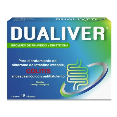 DUALIVER 100 150MG 16CAP BROMURO DE PINAVERIO Y DIMETICONA        
